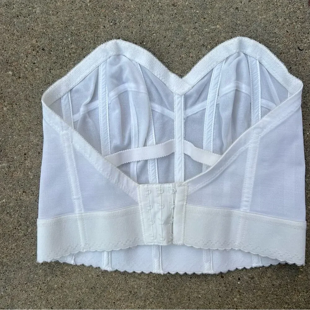 Vintage 60s 70s Wynette by Valmont White Ivory Bustier 36B Style 737
